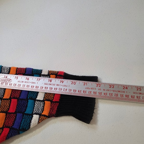 Alan Stuart Mens Knit Sweater Multicolor Checkerboard Pattern Long Sleeve Size L - Picture 7 of 7